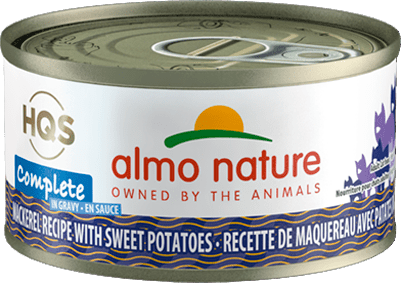 Almo Nature HQS Complete Mackerel Recipe With Sweet Potatoes In Gravy